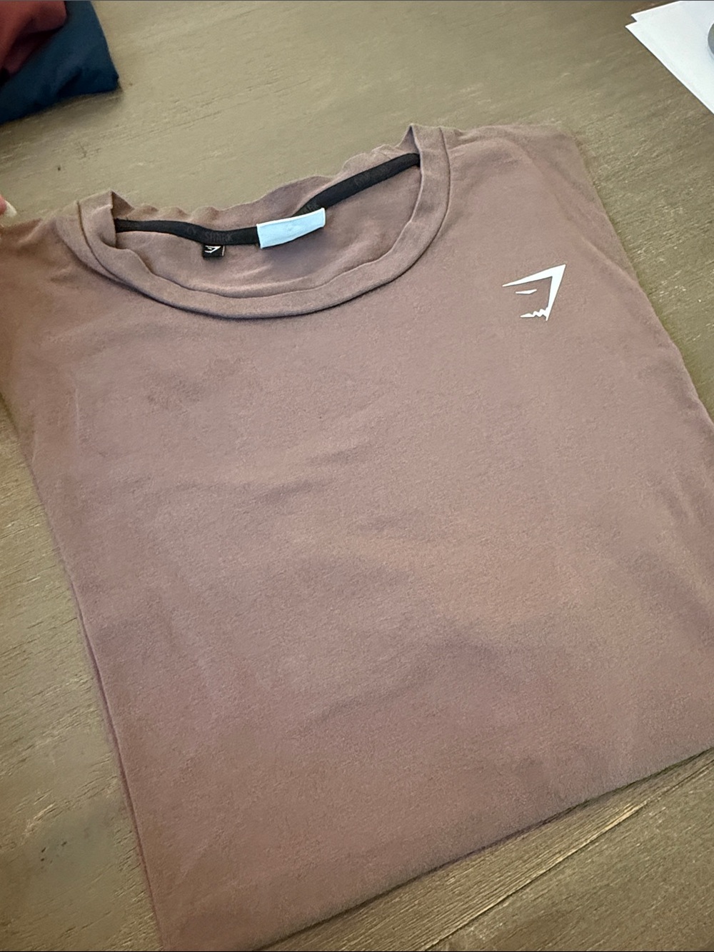 Gymshark Men's Crew Neck T-Shirt - Mauve Brown with White Logo